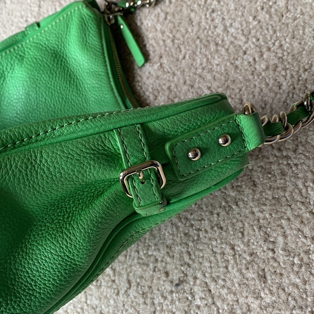 Kate Spade Cobble Hill Finley Hobo Pebbled Leather Shoulder Bag Shamrock Green - Picture 11 of 16